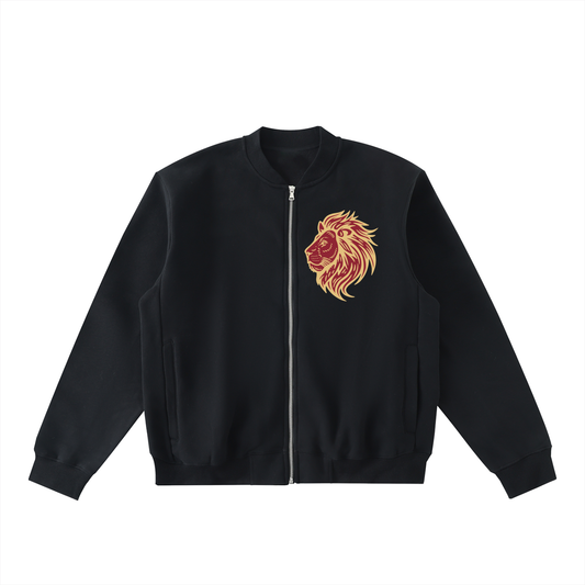Essential Zip-Up Fleeced Varsity Jacket - Magnus Leone