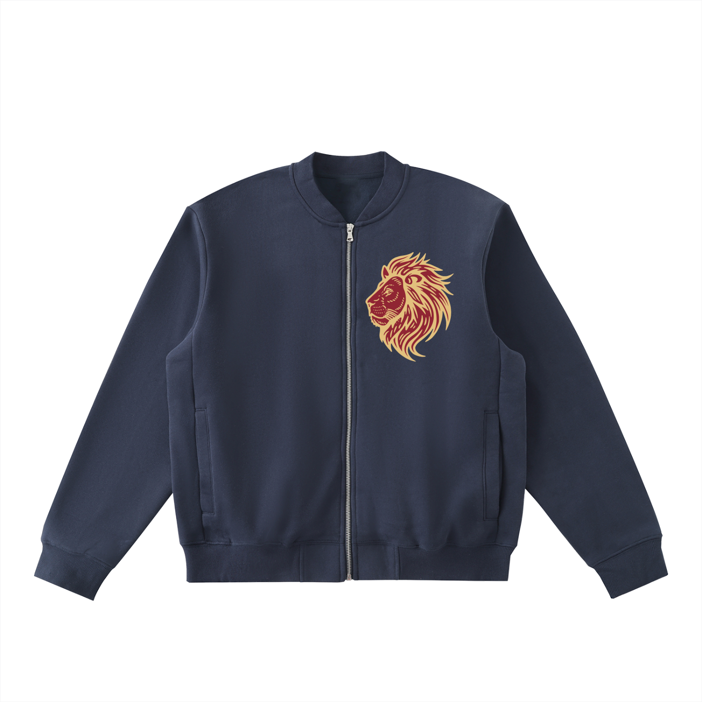Essential Zip-Up Fleeced Varsity Jacket - Magnus Leone
